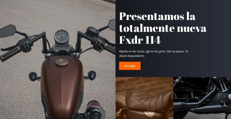 Estilo de motocicleta Creador de sitios web HTML