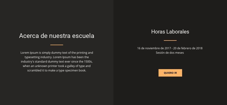 Sobre la escuela de diseño Plantilla CSS