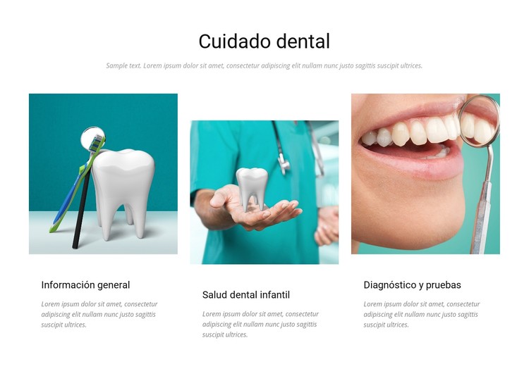 Cuidado dental Plantilla CSS
