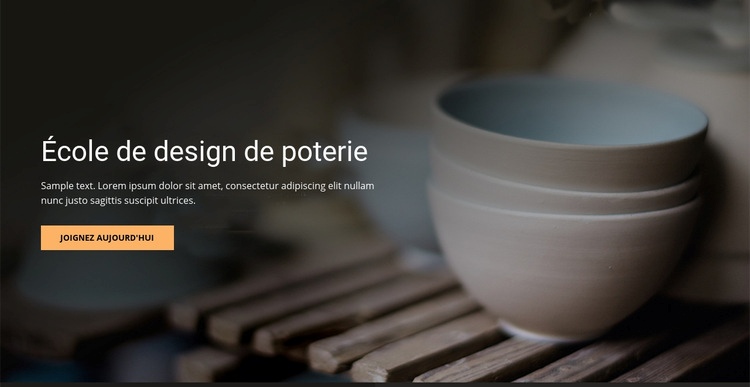 Atelier de poterie Maquette de site Web