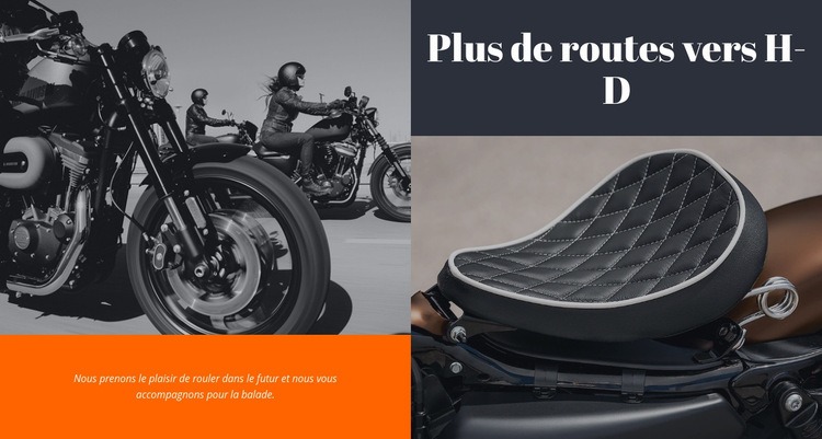 Accessoires moto Maquette de site Web