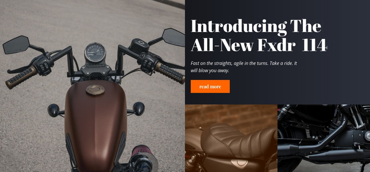 Motorcycle style Homepage Design