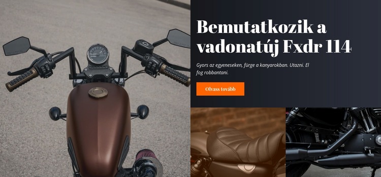 Motorkerékpár stílus Weboldal sablon