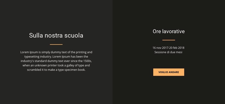 Sulla scuola di design Costruttore di siti web HTML