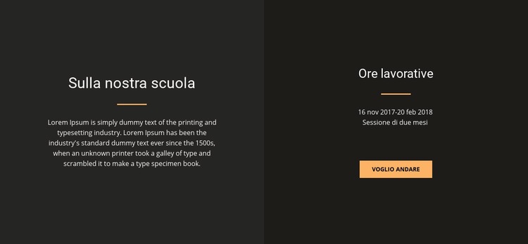 Sulla scuola di design Modelli di Website Builder