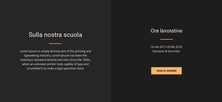 Sulla scuola di design Modello CSS