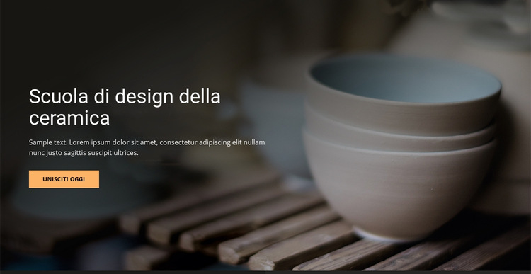 Studio di ceramica Modello di sito Web