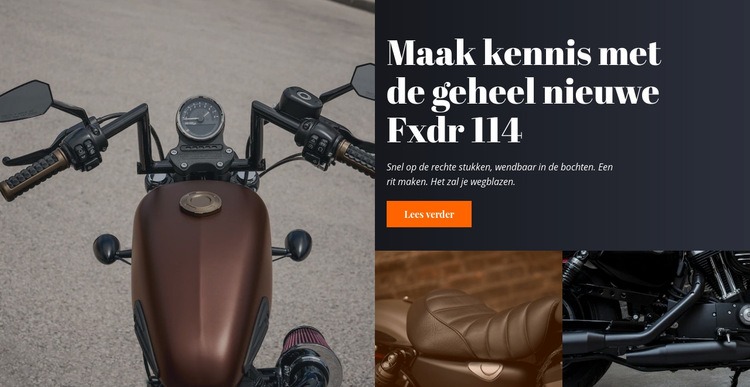 Motorfietsstijl Website mockup