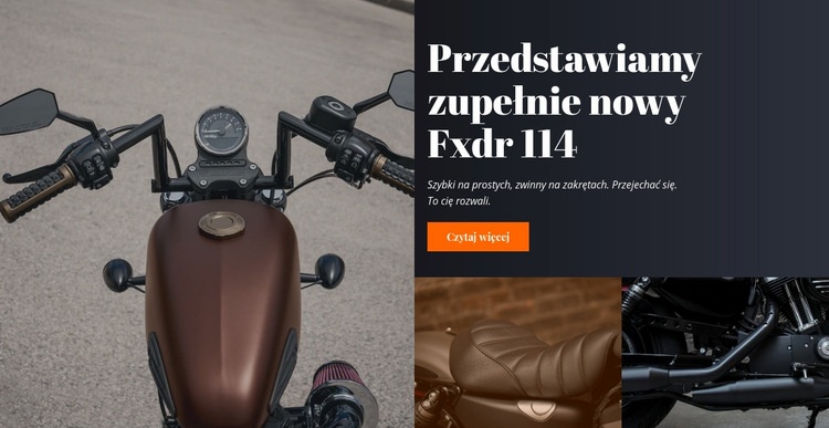 Styl motocyklowy Makieta strony internetowej