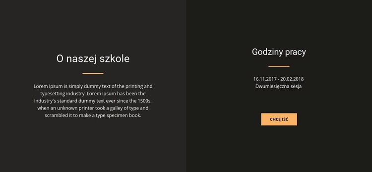 O szkole projektowania Szablon HTML5