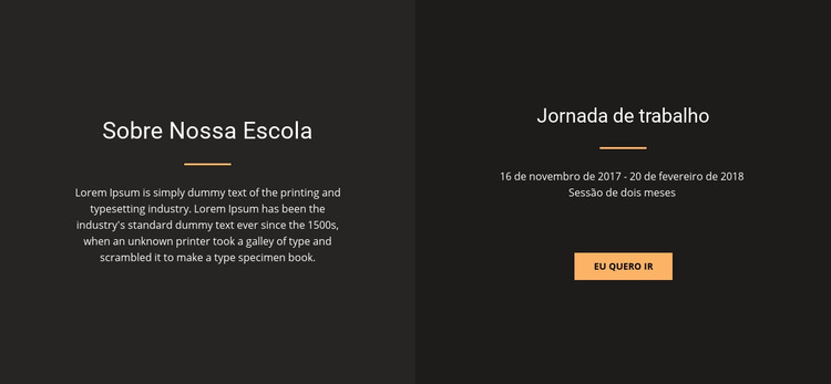 Sobre escola de design Modelo HTML