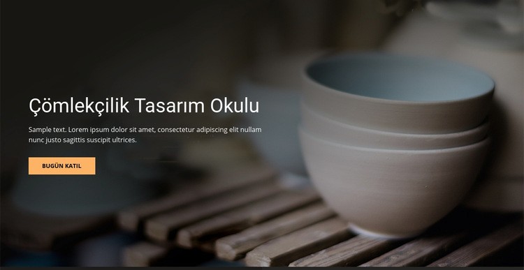 Çömlekçilik Stüdyosu Web Sitesi Mockup'ı