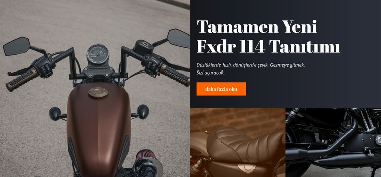 Motosiklet tarzı Web Sitesi Mockup'ı