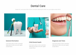 Dental Care - Web Page Template