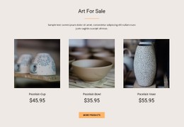 Art For Sale Clean And Minimal Template