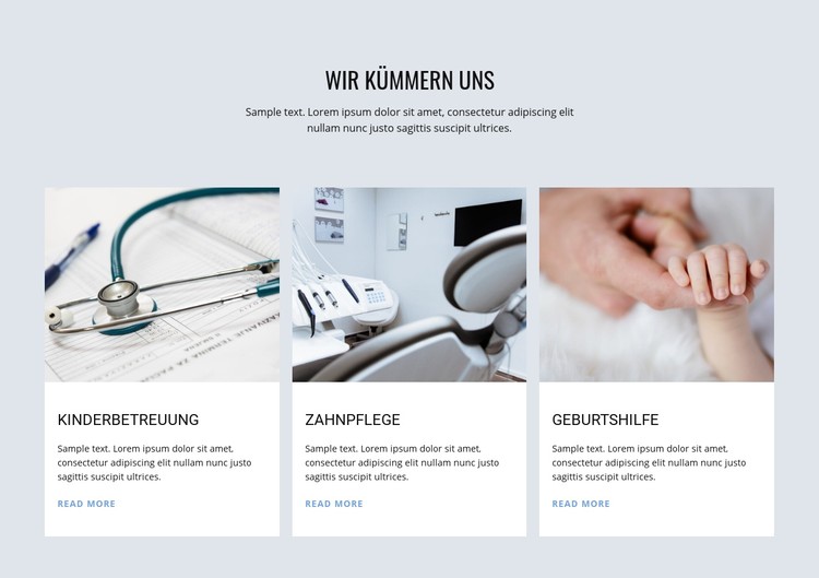 Medizin Pflege Kind CSS-Vorlage