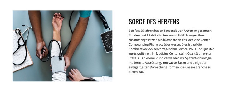 Pflege Herz Landing Page