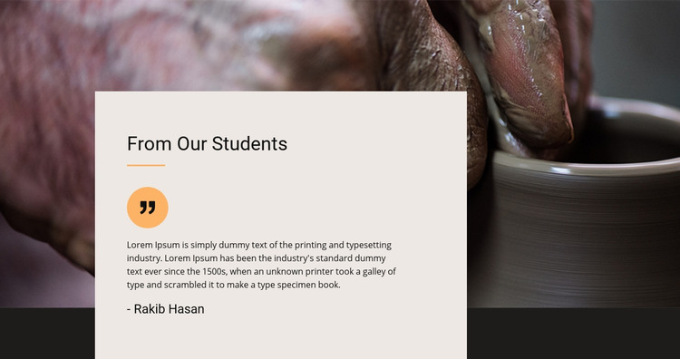 From Our Students Homepage Design