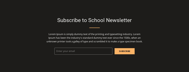 Subscribe Our Newsletter Html Website Builder