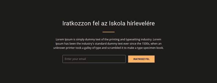 Iratkozzon fel hírlevelünkre HTML Sablon