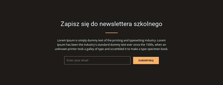 Zapisz się do naszego newslettera Motyw WordPress