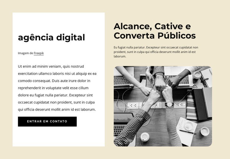 Marca e marketing digital Modelo de uma página