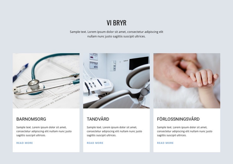 Medicinsk vårdbarn HTML-mall
