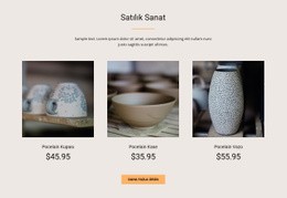 Satılık Sanat - Ücretsiz Indirilebilen Web Sitesi Maketi