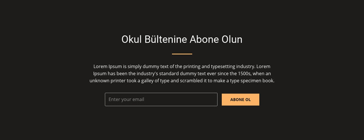 Bültenimize Abone Olun WordPress Teması