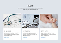 Medicine Care Child Web Page Design