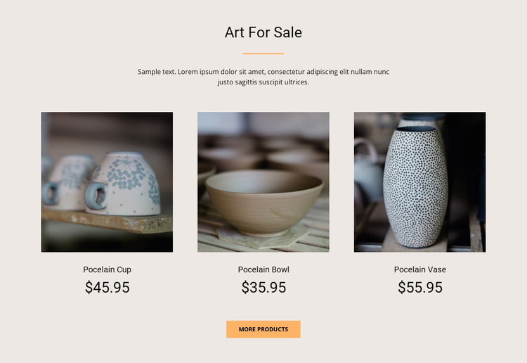 Art For Sale Website Design