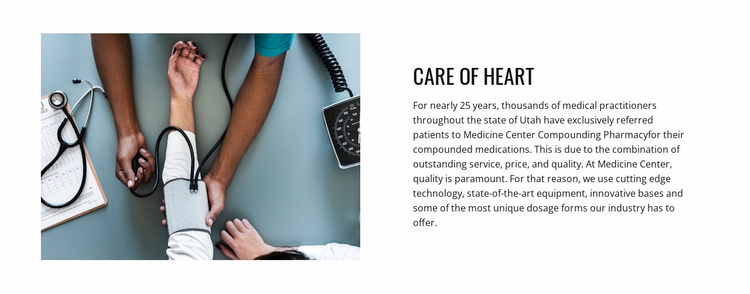 Care Heart Landing Page