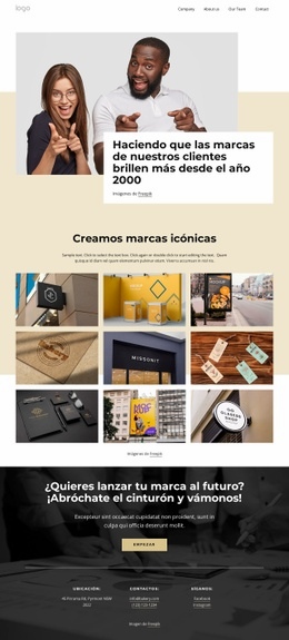 Maqueta De Sitio Web Más Creativa Para Creamos Marcas Icónicas