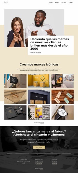 Plantilla Web Adaptable Para Creamos Marcas Icónicas