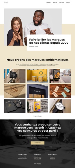 Nous Créons Des Marques Iconiques - Thème WordPress Gratuit