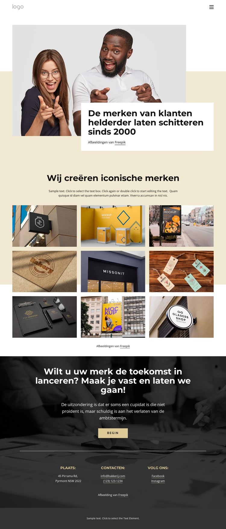 We creëren iconische merken CSS-sjabloon