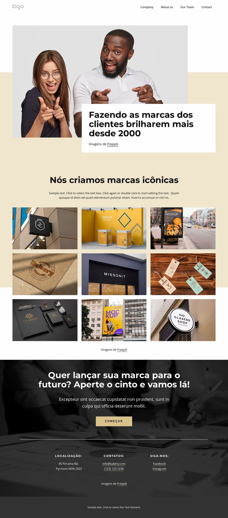 Criamos marcas icônicas Template Joomla