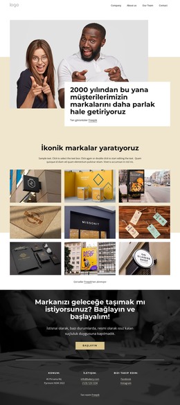 İkonik Markalar Yaratıyoruz - Site Şablonu