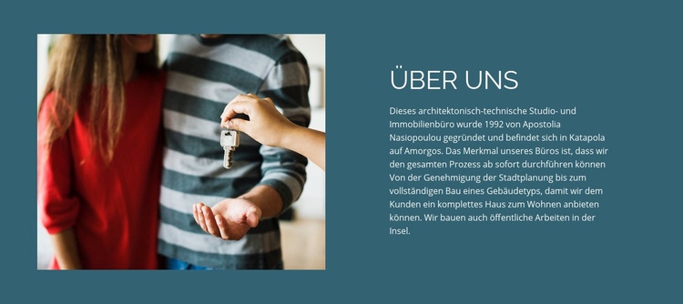 Über Immobilien Vorlage