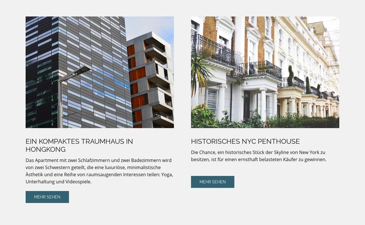 Architekturgebäude Website Builder-Vorlagen