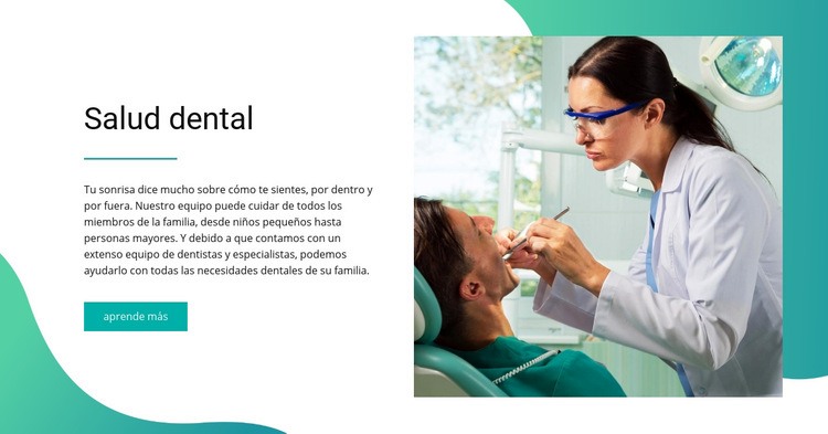 Salud dental Maqueta de sitio web