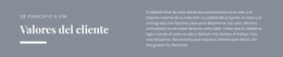 Valores Del Cliente - Plantilla Personalizable
