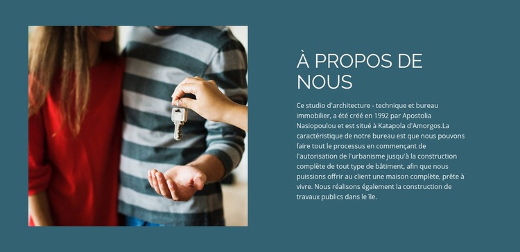 À propos de l'immobilier Modèle HTML5