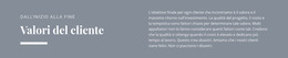 Valori Del Cliente - Progettazione Web Multiuso