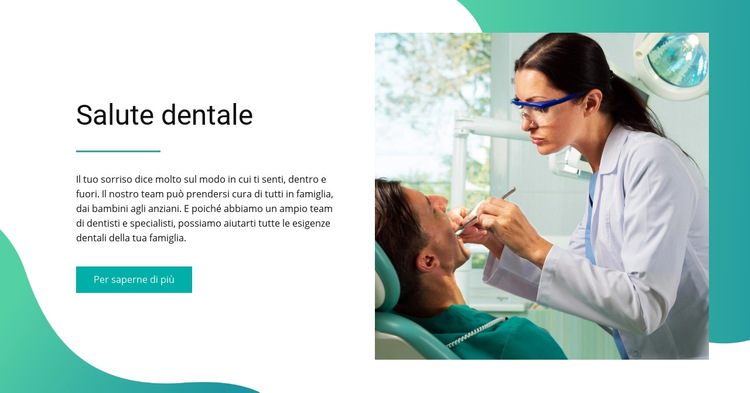 Salute dentale Modello di sito Web