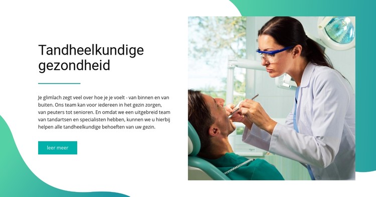 Tandheelkundige gezondheid CSS-sjabloon