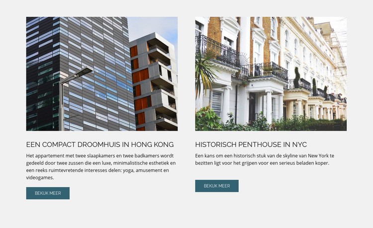 Architectuur gebouw Website mockup