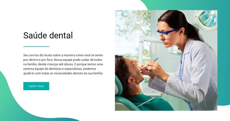 Saúde dental Maquete do site