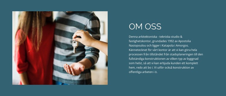 Om fastigheter CSS -mall