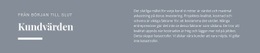 Webbsida För Kundvärden